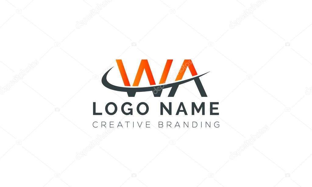 Minimalist WA Logo for Branding and Identity.