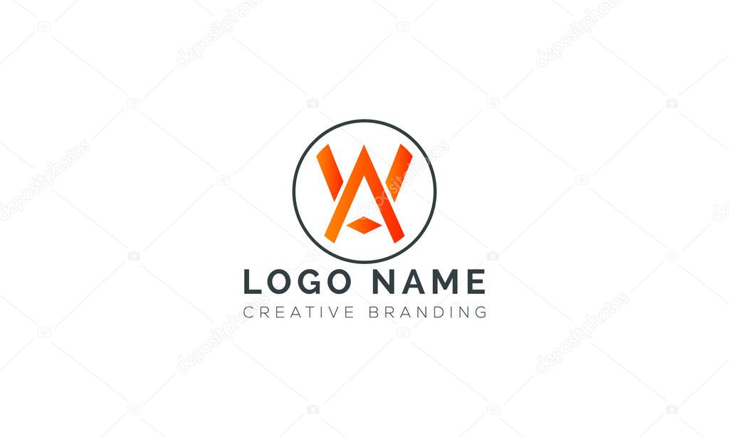 Minimalist WA Logo for Branding and Identity.