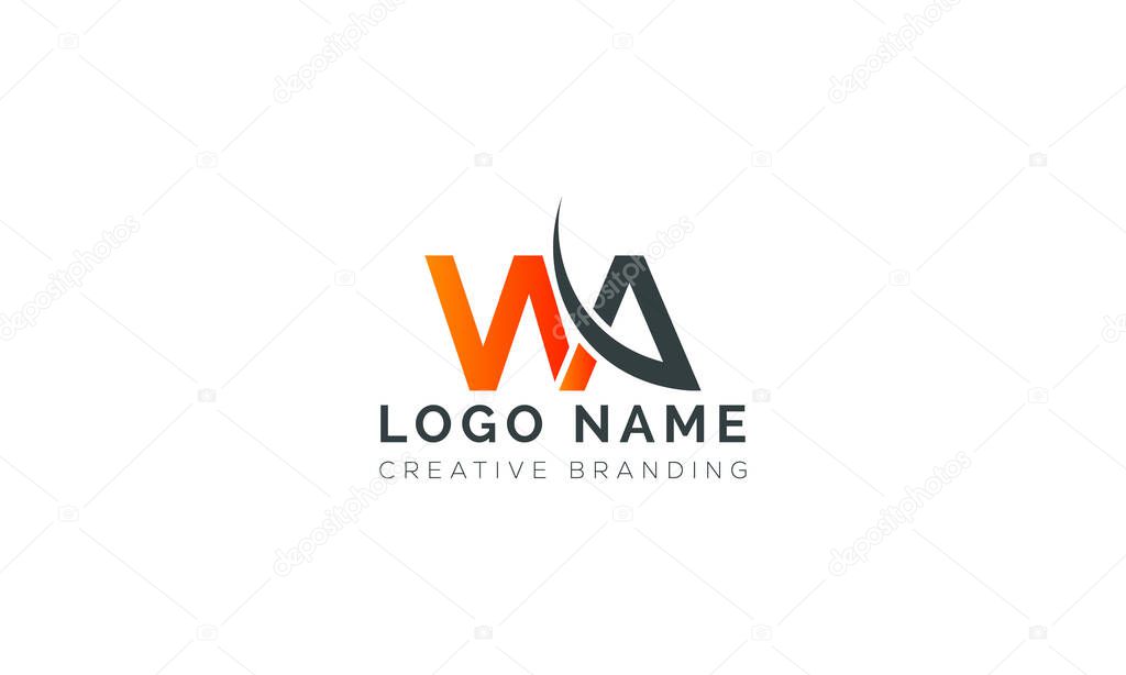 Minimalist WA Logo for Branding and Identity.