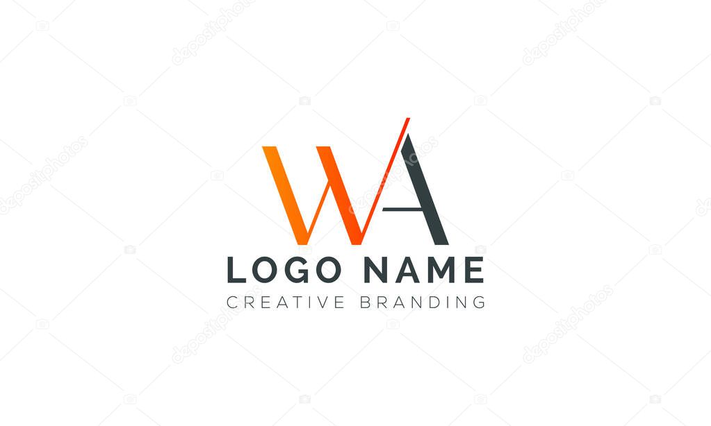 Minimalist WA Logo for Branding and Identity.