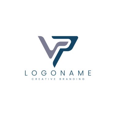 Minimalist VP Logo for Branding and Identity. clipart svg vector 