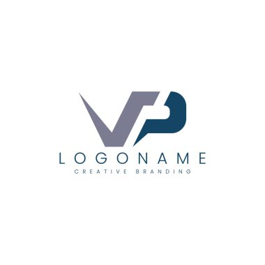Minimalist VP Logo for Branding and Identity. clipart svg vector 