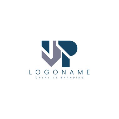 Minimalist VP Logo for Branding and Identity. clipart svg vector 