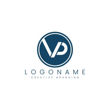 Minimalist VP Logo for Branding and Identity. clipart svg vector 