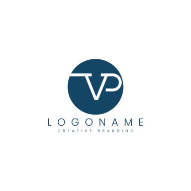 Minimalist VP Logo for Branding and Identity. clipart svg vector 