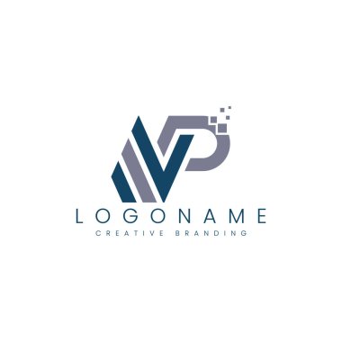 Minimalist VP Logo for Branding and Identity. clipart svg vector 