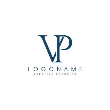 Minimalist VP Logo for Branding and Identity. clipart svg vector 