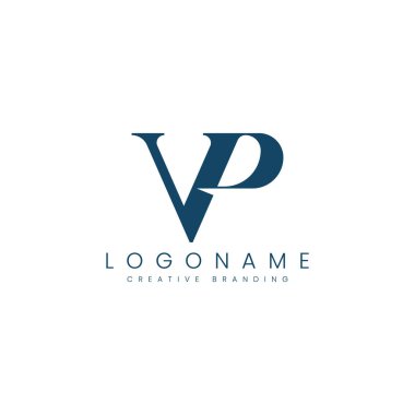Minimalist VP Logo for Branding and Identity. clipart svg vector 