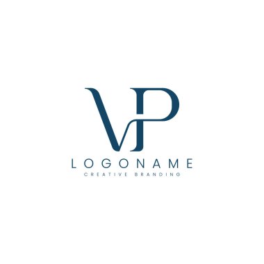 Minimalist VP Logo for Branding and Identity. clipart svg vector 