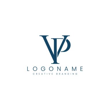 Minimalist VP Logo for Branding and Identity. clipart svg vector 