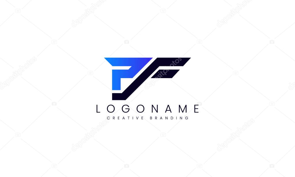 Minimalist PF Logo for Branding and Identity.