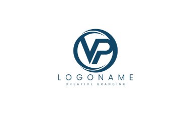 Minimalist VP Logo for Branding and Identity. clipart svg vector 