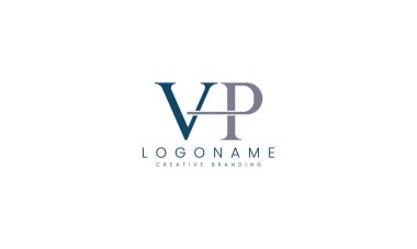 Minimalist VP Logo for Branding and Identity. clipart svg vector 