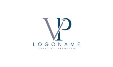 Minimalist VP Logo for Branding and Identity. clipart svg vector 