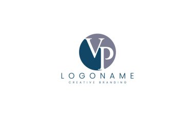 Minimalist VP Logo for Branding and Identity. clipart svg vector 