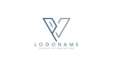 Minimalist VP Logo for Branding and Identity. clipart svg vector 