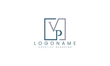 Minimalist VP Logo for Branding and Identity. clipart svg vector 