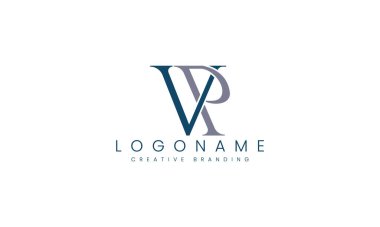 Minimalist VP Logo for Branding and Identity. clipart svg vector 