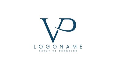 Minimalist VP Logo for Branding and Identity. clipart svg vector 