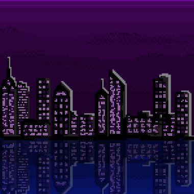 Illustration pixel şehir