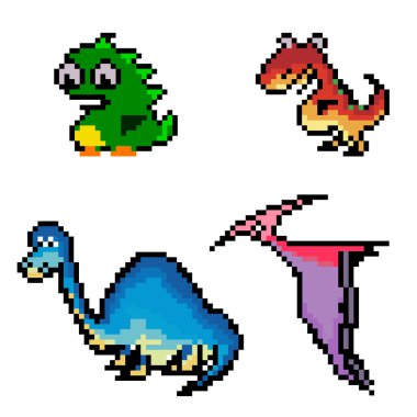 piksel dinozorlar kümesi 