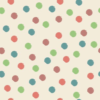 Vektör seamlees desen. Renkli circl ile arka plan