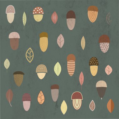 Dekoratif sonbahar ayrıntıları