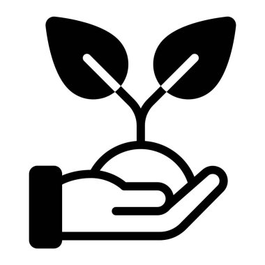 Simple vector illustration of an eco-friendly cloth bag icon.