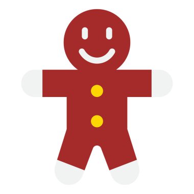 Kolları, bacakları ve gülümseyen yüzü olan basit zencefilli adam..