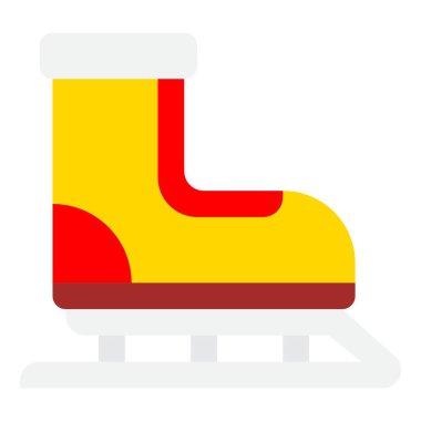 Patenli ve botlu buz patenlerinin basit vektör simgesi.