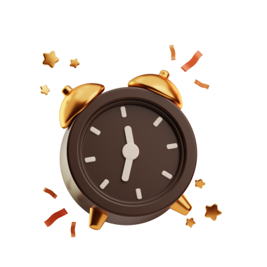 Geleneksel tasarım ve yuvarlak yüzlü 3 boyutlu alarm saat modeli.