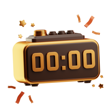 Aydınlatılmış ekranlı 3D dijital alarm saati.