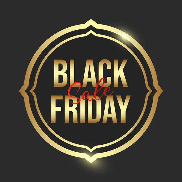 Şatafatlı altın renkli yuvarlak rozet, koyu arkaplan üzerinde kırmızı bir 