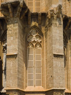 Kıbrıs 'ın Famagusta kentindeki Aziz Nicholas Katedrali (Lala Mustafa Paşa Camii) Penceresi 13 Haziran 2025
