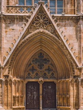 Lala Mustafa Paşa Camii Merkez Gotik kapısı, Famagusta, Kıbrıs 13 Haziran 2025