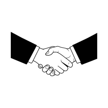 Tokalaşma ikonu vektörü. tokalaşma vektör sembolü