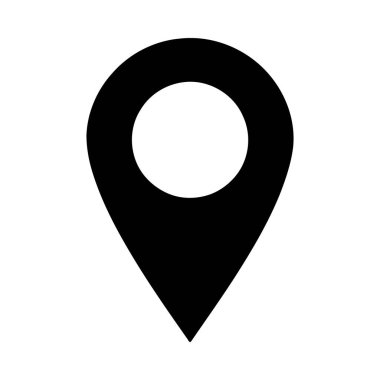 konum vektörü düz simge