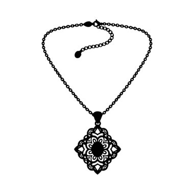 Beyaz bir arka plan üzerinde izole kolye