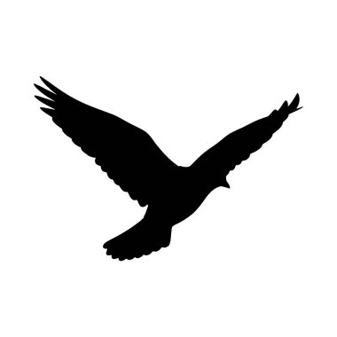 kartal siluet vektör simgesi