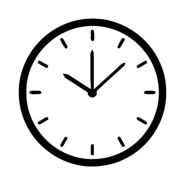 Saat simgesi vektör illüstrasyonu