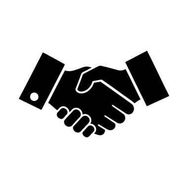 İş tokalaşma ikonu. vektör illüstrasyonu