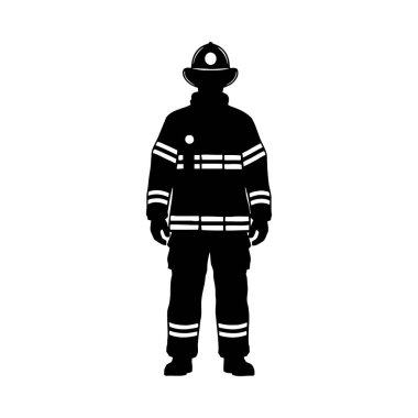 İtfaiyeci ikonu. Beyaz arkaplanda itfaiyeci simgesinin vektör çizimi.