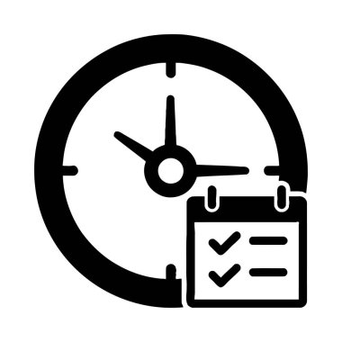 İşaret simgesi vektörlü saat. izole resimleme sembolü.