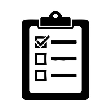 denetleme listesi vektör düz simgesi