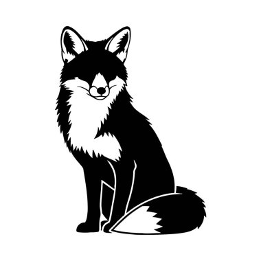 Beyaz arkaplan vektör illüstrasyonunda şirin tilki çizgi filmi