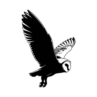 siyah bir kartal silueti