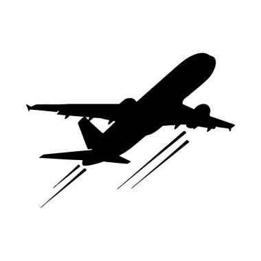 Uçak yolculuğu simgesi vektör çizim grafiği