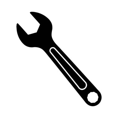 İngiliz anahtarı simgesi vektör illüstrasyonu