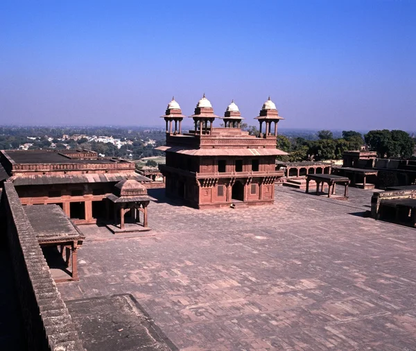 En del av övergivna staden, Hall of privata publiken (Diwan-i-Khas), Fatehpur Sikri. — Stockfoto