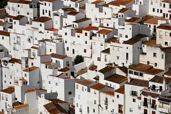 Vista de casas adosadas encaladas, Casares . — Foto de Stock